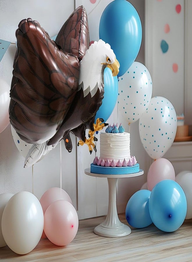 Deermon Patriotic Independence Day 3D Giant Eagle Bird Foil Balloons, Inflatable 4 th July Realistic American Bald Eagles Blowup Balloon For Birthday Animal Themed Party Decoration Supplies - Image 2
